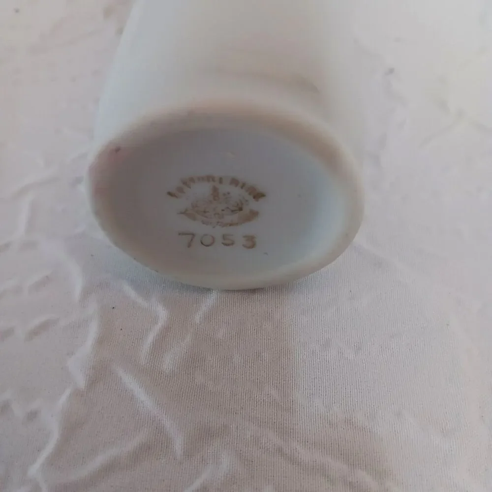 Vtg Lefton China Hand Painted Floral Bud Vase #7053 Gold Trim Porcelain Japan